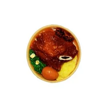 「迷你懷舊造型吊飾系列」台北站圓形盒排骨菜飯便當吊飾