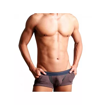 好屌型私密雙口袋四角褲寬版鬆緊帶(咖啡)BUP5664XXL