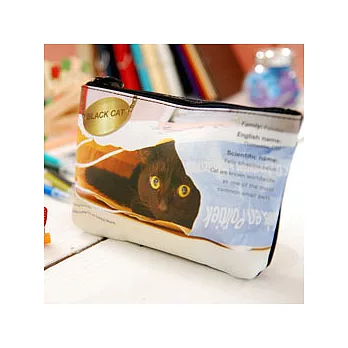 可愛動物寫真照片筆袋-CAT
