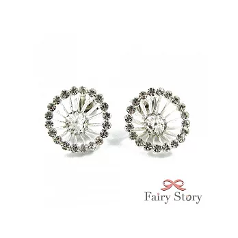 Fairy Story - 花束光點 - 全水晶貼耳式耳環