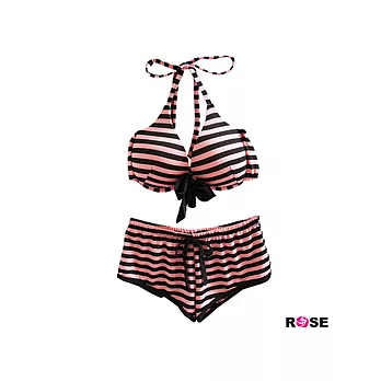 ROSE。薇多莉雅蝴蝶結綁帶比基尼(含泳褲)-粉系