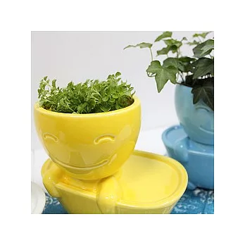 洗澡人,百用陶器(黃)