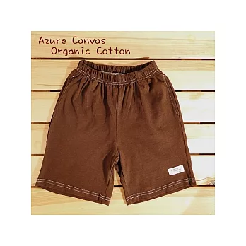 【藍天畫布】100%有機棉兒童薄款短褲-咖啡色140cm