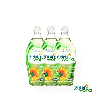 GreenWorks 有效綠 天然純淨洗碗精三入 650ml(原味)