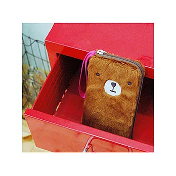 BOSONG毛茸茸手機袋-棕熊