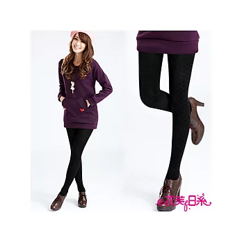 【衣芙日系】激瘦麻花菱格兩穿平口/踩腳褲/褲襪(黑)