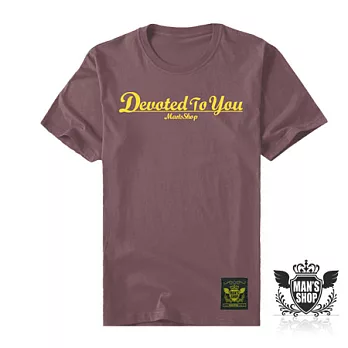 【男人幫】T0606*自創品牌【復古字母Darling短袖T恤】咖啡色2號-女生(M)