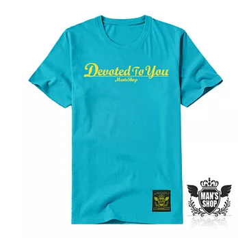 【男人幫】T0606*自創品牌【復古字母Darling短袖T恤】湖綠色3號-女生(L)