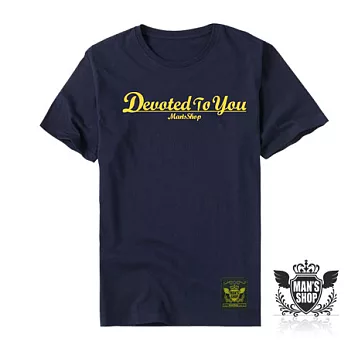 【男人幫】T0606*自創品牌【復古字母Darling短袖T恤】丈青色XL