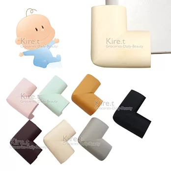 超柔軟安全防撞角16入/附3M膠條-防撞泡棉桌角保護墊/防護角居家幼兒老人寵物必備共16入-米色