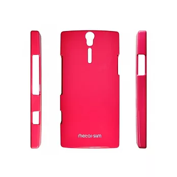 【Metal-Slim】彩色系列 Sony Xperia S LT26i 桃紅色保護硬殼,送保護貼