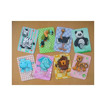 隨意貼魔力無痕掛勾8入組-可愛動物
