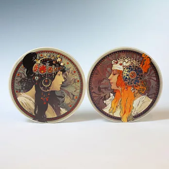 慕夏拜占庭風格吸水杯墊組(一套2入裝)