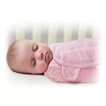 美國 Summer Infant -SwaddleMe 嬰兒包巾 【粉紅 - 絨布厚款, 小號】- 可調式懶人包巾粉紅