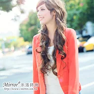 【Mirror米洛時尚】優雅俐落顯瘦西裝外套MIT台灣製造M橘紅