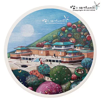 榴小妞台北景點陶瓷杯墊-台北03(E020203)