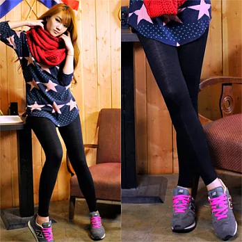 【Lady c.c.】韓版變化美型素色內搭褲(黑)