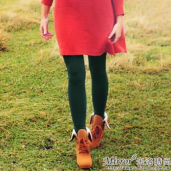 【Mirror米洛時尚】顯瘦保暖刷毛踩腳襪 MIT台灣製造FREE-墨綠