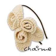 【Charme】 韓版最熱 毛線編織花朵造型髮箍