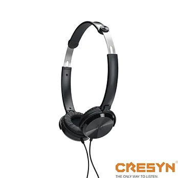 CRESYN 可立新 C555H 高音質耳罩折疊型耳機黑色