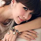 ●ECO安珂●【E3-275】獨佔奢華鑲嵌七彩寶石手鍊