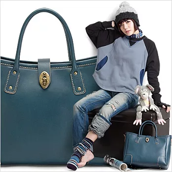 【LUKA】「Life.簡約」真皮包土耳其藍