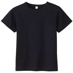 [MUJI 無印良品]男幼棉質基本短袖T恤90深藍