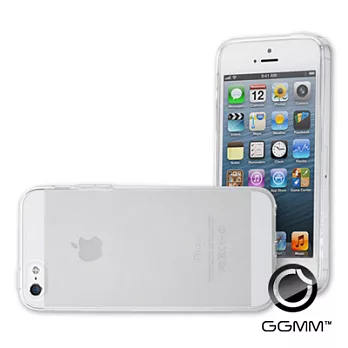 GGMM-iPhone5 TPU防塵塞保護套-磨砂系列水晶白