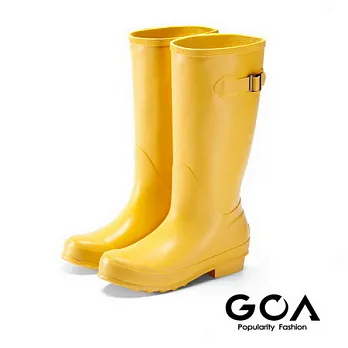 GOA七彩摩登長筒雨靴37黃色