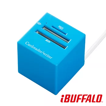 Buffalo 38+5 超輕小多合一立體讀卡機藍色
