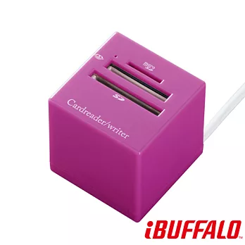 Buffalo 38+5 超輕小多合一立體讀卡機粉紅