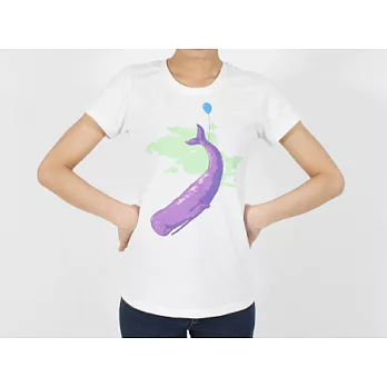 飛天鯨魚-女生S米白