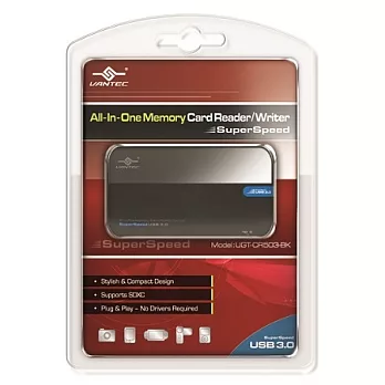 Vantec 萬用超高速USB 3.0 All-In-One 讀/寫卡機-UGT-CR503-BK