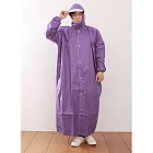 BrightDay風雨衣連身式 - 水漾色彩前開款3XL星夜紫