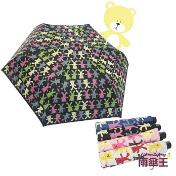 【雨傘王】快樂PETTY熊自動傘-黑色☆自開收 遮光防曬