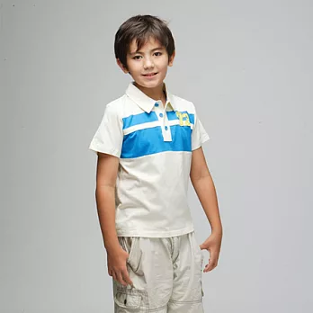 【C.H.K.】男童條紋POLO衫110白