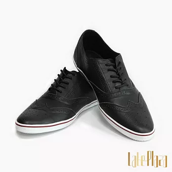 GOA英倫風雕花牛津尖頭紳士鞋40黑