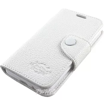 KooPin 三星 i9152 Galaxy Mega 5.8吋 雙料縫線 側掀(立架式)皮套科技白