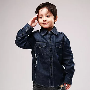 【C.H.K.】男童牛仔長袖襯衫105牛仔藍