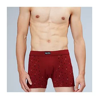 【VALENTINO】彈力碎花平口褲-紅色M紅色