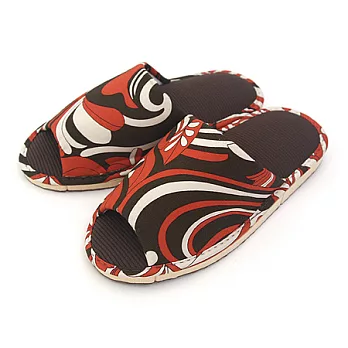 秋風紛飛舒適室內拖-橘咖(26)