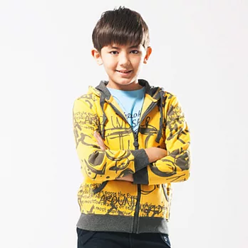 【C.H.K.】男童字母連帽運動外套115蜜黃色