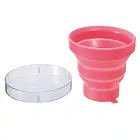 【日本原裝進口】攜帶式摺疊杯-粉色_W-484P