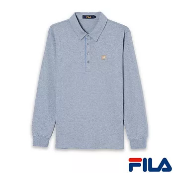 FILA男仕牛津領舒棉POLO衫1POM-5704-MY-M簡約灰