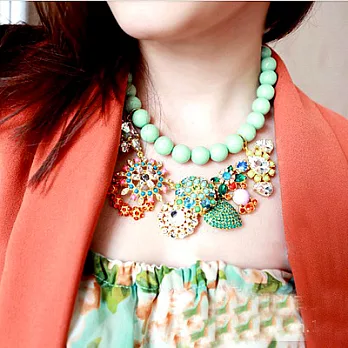 【Bling Q】韓國原單閃耀星空花火美艷項鍊