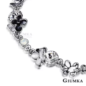 【GIUMKA】四瓣小花鋯石手鍊 精鍍正白K MB00632銀色白鋯