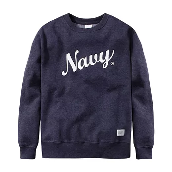【CACO】MIT NAVY刷毛長T L麻深藍