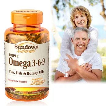 Sundown日落恩賜 三效Omega 3-6-9 精純軟膠囊(60粒/瓶)
