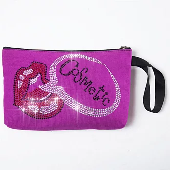 嘴唇系列化妝包-【紫】