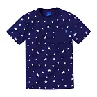 【CACO】CACO ST‧美式街頭‧滿版星星口袋短T‧(台灣製)M深藍